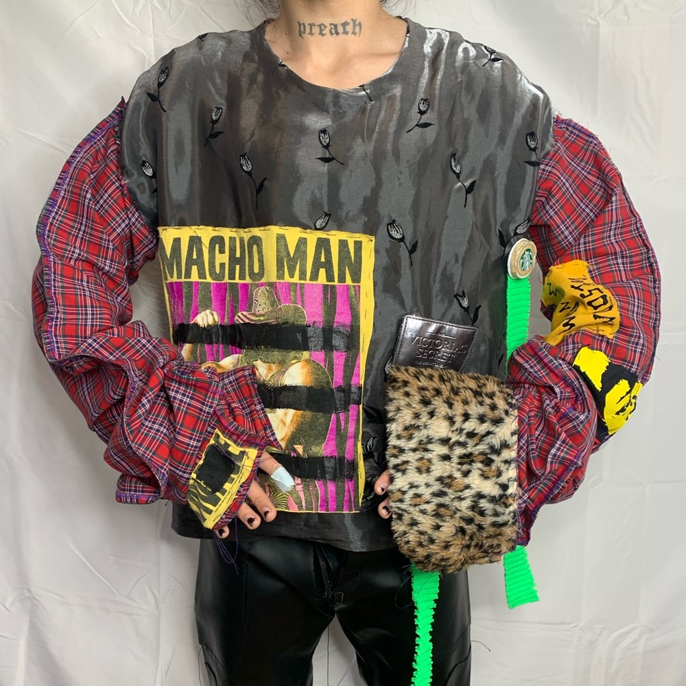 Custom Handmade 1 of 1 “Save us From Our Idols” Extended Sleeves Shirt